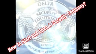 Start A Security Company In 2023