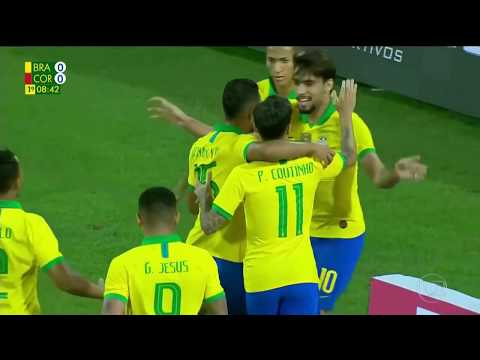 Gols, Brasil 3 x 0 Coreia do Sul 19/11/2019