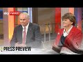 Sky News Press Preview Wednesday 29 October 2025 Adam Boulton And Baroness Arlene Foster
