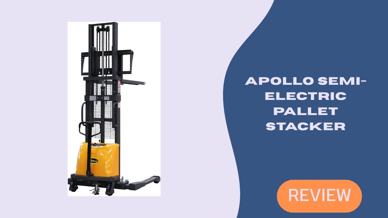 APOLLO Semi-Electric Pallet Stacker | 3300 lbs Capacity, 118