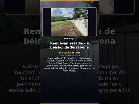 Renuevan estadio de béisbol de Terrabona