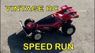 VINTAGE RC car buggy Nikko Rhino Aero speed test with original battery