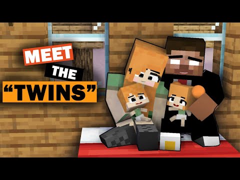 MEET BABY ALEXIS and BABY BRIX: TWIN BABIES of Alex and Herobrine: Monster School  Animation
