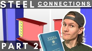 Steel Connection Design Example using AISC Steel Manual | by hand | Part 2