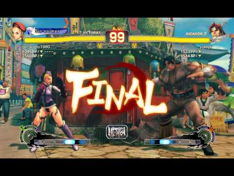 Batalla de Ultra Street Fighter IV: FerrariGTO1980 (Cammy) vs yulelpi (T. Hawk)