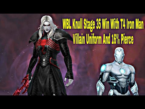 16% Pierce WBL Knull Stage 35 Win With T4 Iron Man Villain Uniform - Marvel Future Fight