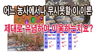 어느 농사에서나 무시 못할 이 이론, 제대로 유념하여 이용하는지요?(비료의 흡수, 비료흡수와 지온, 가을비료…
