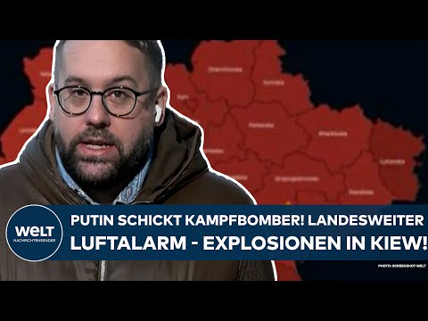 Video Thumbnail: UKRAINE-KRIEG: Putin schickt Kampfbomber! Landesweiter Luftalarm - Explosionen in Kiew!
