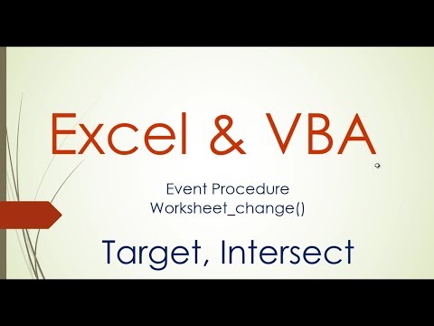 Worksheet change event Excel VBA