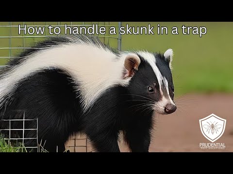How to handle and transport a skunk in a live trap without getting sprayed