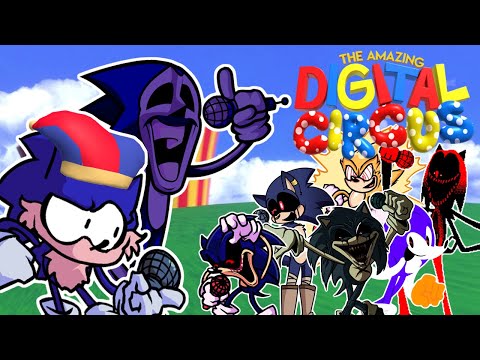 The Amazing Digital Circus Main Theme but Sonic.EXE Characters sings it | FNF Cover