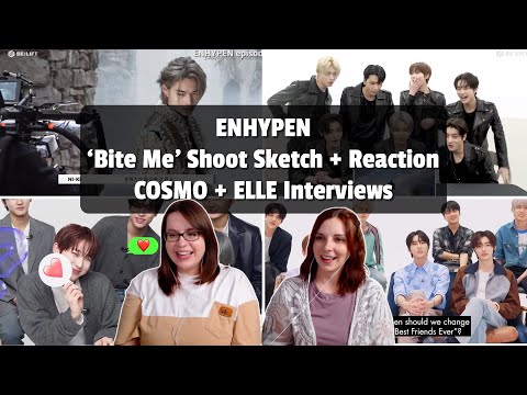 ENHYPEN (엔하이픈) 'Bite Me' Shoot Sketch + 'Bite Me' Reaction + ELLE Emoji Interview + Cosmo Interview