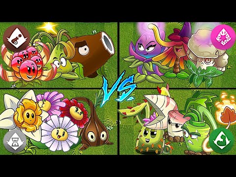 Random 4 Best Team Plants Bettles - Who Will Win ? - PvZ2 Team Plants vs Team Plants