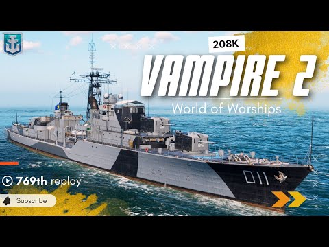 VAMPIRE 2 World Of Warships - AMAZING DESTROYER #wows #worldofwarships #gaming