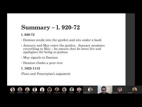 The Merchant's Prologue and Tale Tutorial 3:  From the garden to the end of the tale