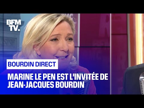 Marine Le Pen face à Jean-Jacques Bourdin en direct