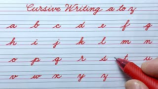 Cursive writing a to z | Cursive abcd | English small letters abcd | Cursive handwriting practice