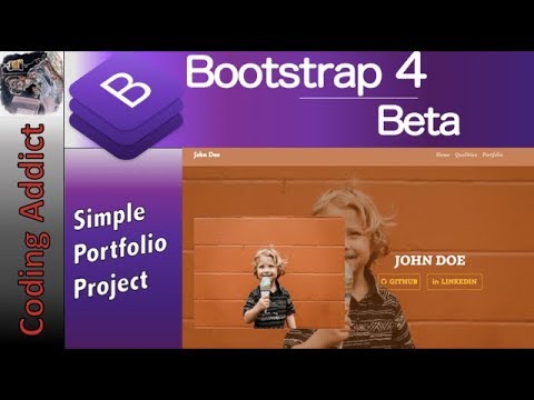 Bootstrap 4 Project - Simple Portfolio Intro