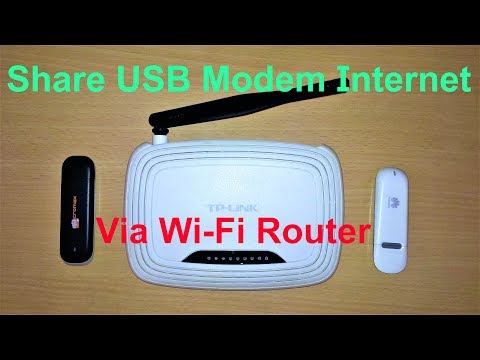 Usb modem internet via wi-fi router