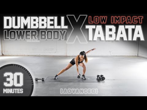30 Minute Lower Body Dumbbell Tabata Workout [ADVANCED// LOW IMPACT]