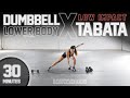 30 Minute Lower Body Dumbbell Tabata Workout ADVANCED LOW IMPACT