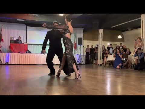 Alejandra Hobert & Adrian Veredice dancing tango valsa at Tres esquinas Milonga (Grand Opening) 2022