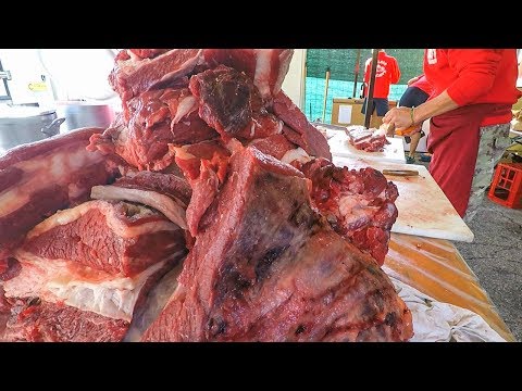 Cooking HUGE Blocks of Beef for the Best 'Bollito Misto', Italy Street Food
