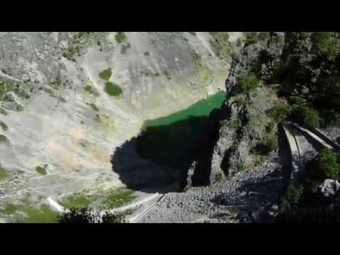 Blue lake in Imotski Croatia