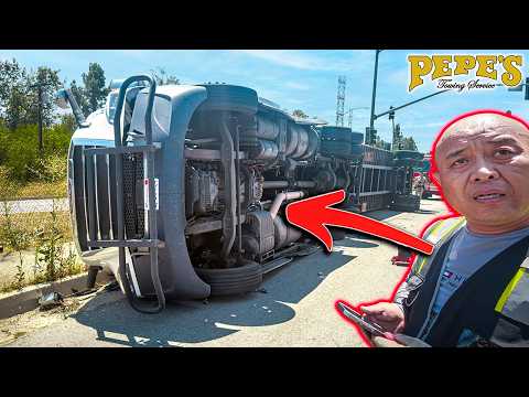 Speeding Driver Flips Container; Has NO IDEA What's Inside
