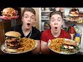 Wir essen 1 Tag lang nur BURGER-GERICHTE (mit XXL CHEESEBURGER)