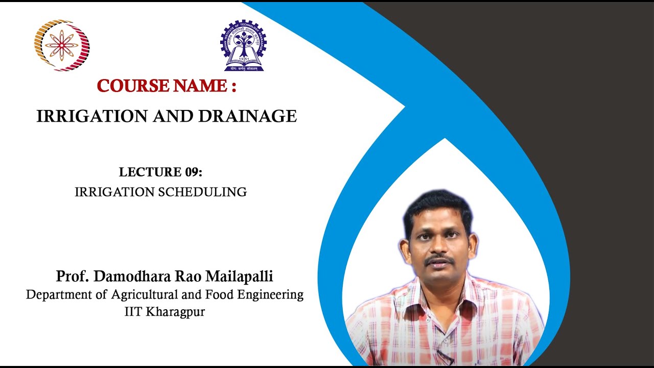 Lecture 9: Irrigation Scheduling