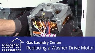 How to Replace a Gas Laundry Center Washer Drive Motor (Kenmore, Frigidaire)