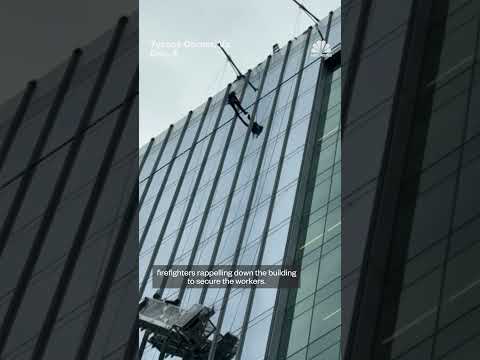 Window washers rescued after being trapped 150 feet in the air