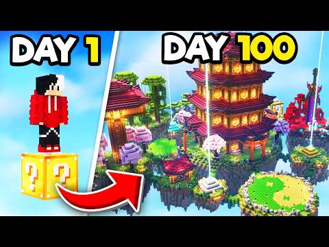 I Spent 100 Days On ONE LUCKY BLOCK In Minecraft!
