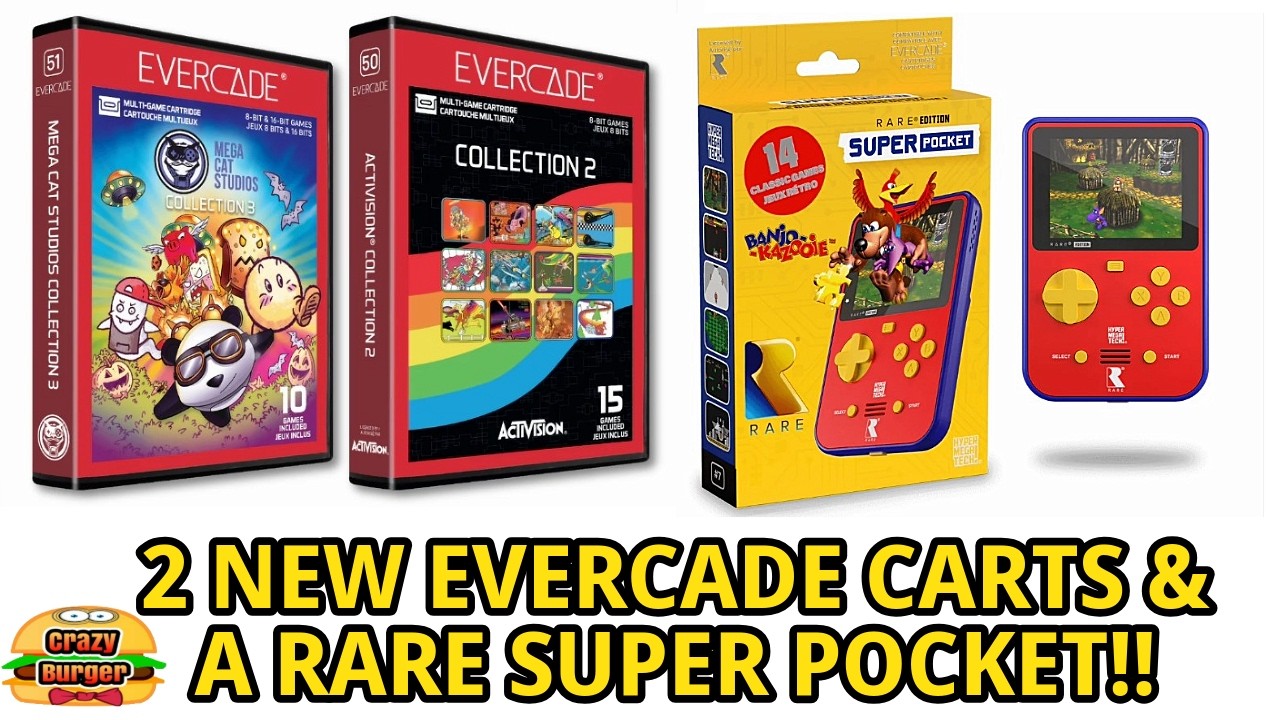 Evercade Announcement Drop Feb 2026 - Megacat Studios 3, Activision 2 and A Rare Super Pocket!