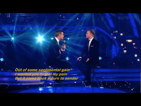 Shame - Robbie Williams and Gary Barlow ( lyrics ) [ live on Strictly Come Dancing ]