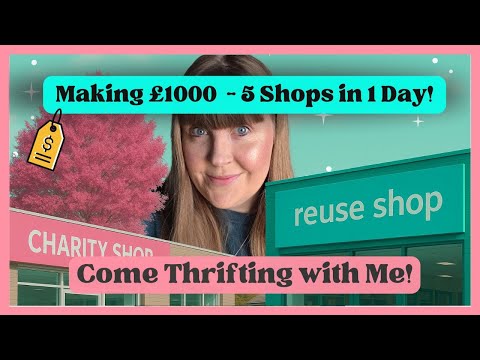 I Turned £135 into £1002 Reselling from 5 Charity Shops in ONE Day!(Bolsover Chesterfield Thrift)