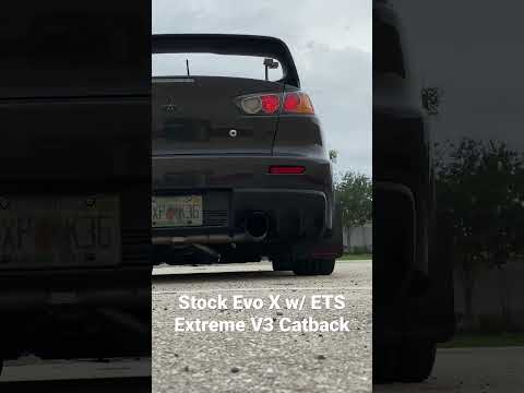 Stock Mitsubishi Evo X ETS Extreme V3 Catback Exhaust