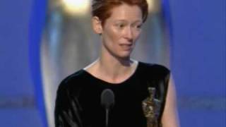 Tilda Swinton winning Best Supporting Actress Oscar video