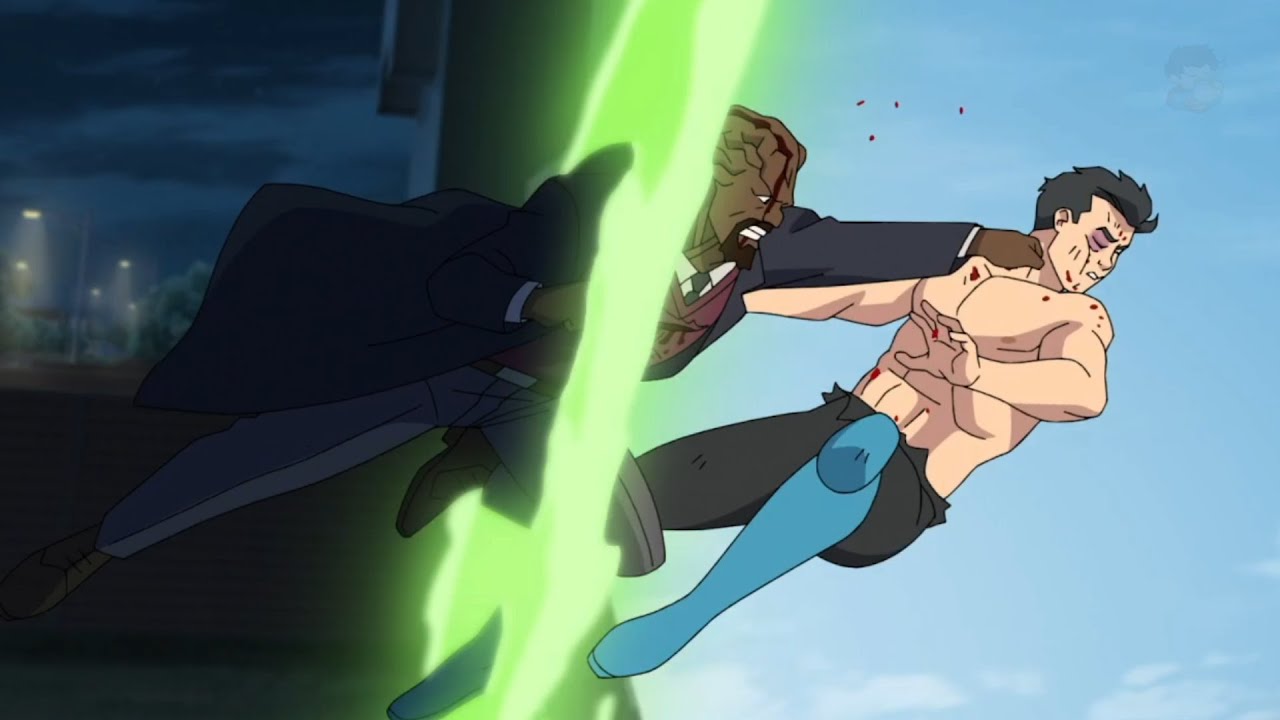 Invincible vs Angstrom Full Fight Scene Marks First Kill Season 2 Episode  8