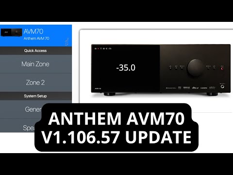 ANTHEM AVM70 UPDATE v1.106.157 | Home Theater Preamp Configuration Beta Features & Mobile Web UI