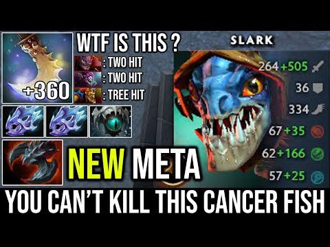 WTF New META Satanic Slark is so Good 2X RAMPAGE Vs Pro Storm | Super Max ATK Speed Slark DotA 2