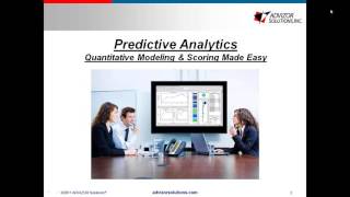Predictive Analytics: Quantitative Modeling and Scoring Made Easy