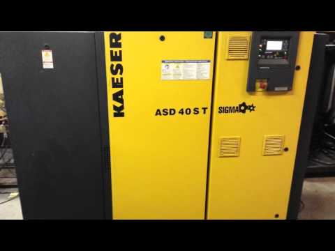 Kaeser ASD 40S T 40HP Direct Drive Rotary Screw Air Compressor with Built-in Dryer Sigma 2 Control