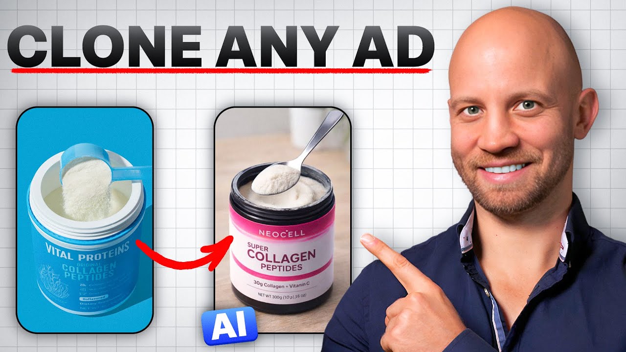 How to clone a winning supplement ad with AI (no filming required)