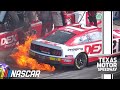 Harrison Burton catches fire on pit road at Texas Motor Speedway
