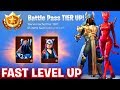 HOW TO GET 100 TIERS IN BATTLE PASS *EASY LEVEL UP* Fortnite SEASON 7 - UNLOCK MAX LYNX & ICE KING