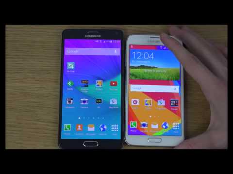 Samsung Galaxy S5 Android 5.0 Lollipop vs. Samsung Galaxy Note 4 4.4 KitKat - Which Is Faster? (4K)