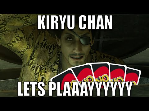 majima and kiryu play uno