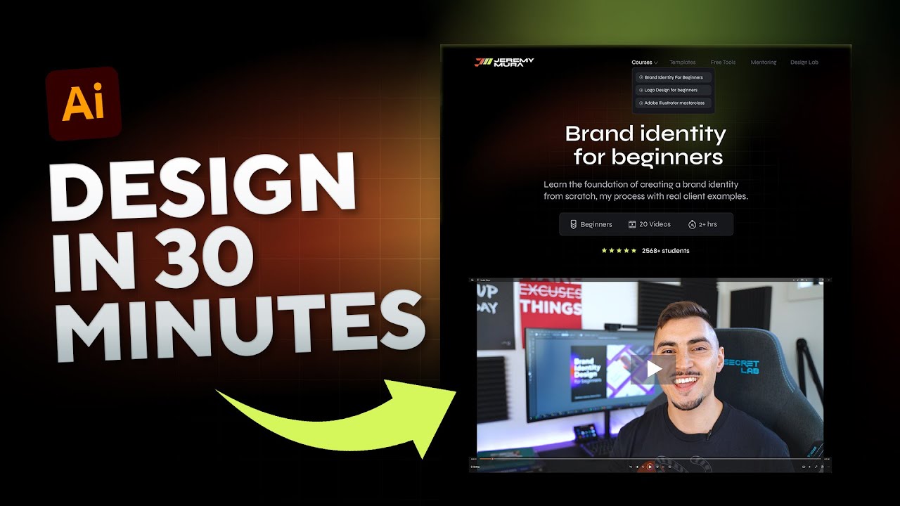 Website Design in Adobe Illustrator (Fast Method)